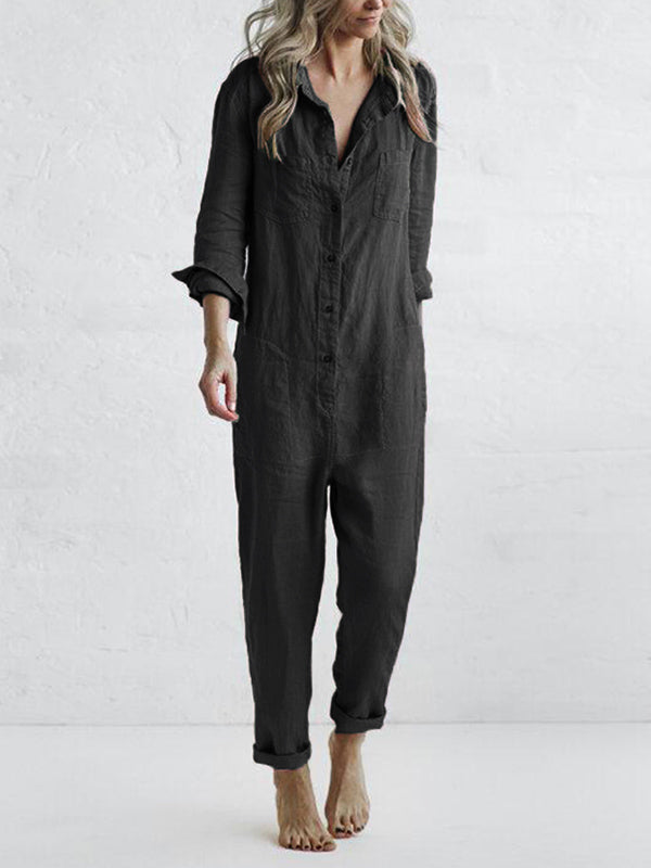 Olivia™ - Jumpsuit med förlängda ärmar.