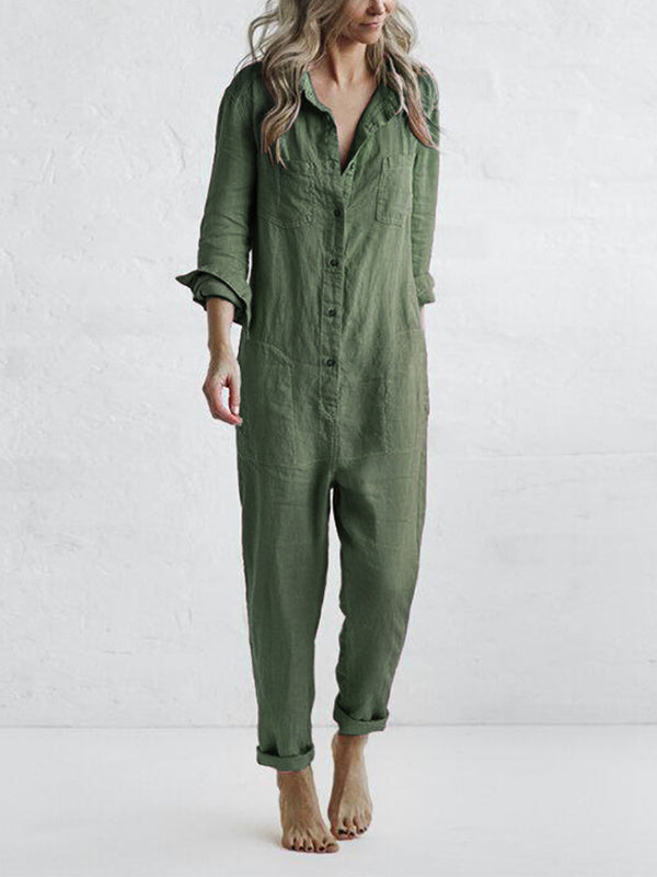 Olivia™ - Jumpsuit med förlängda ärmar.