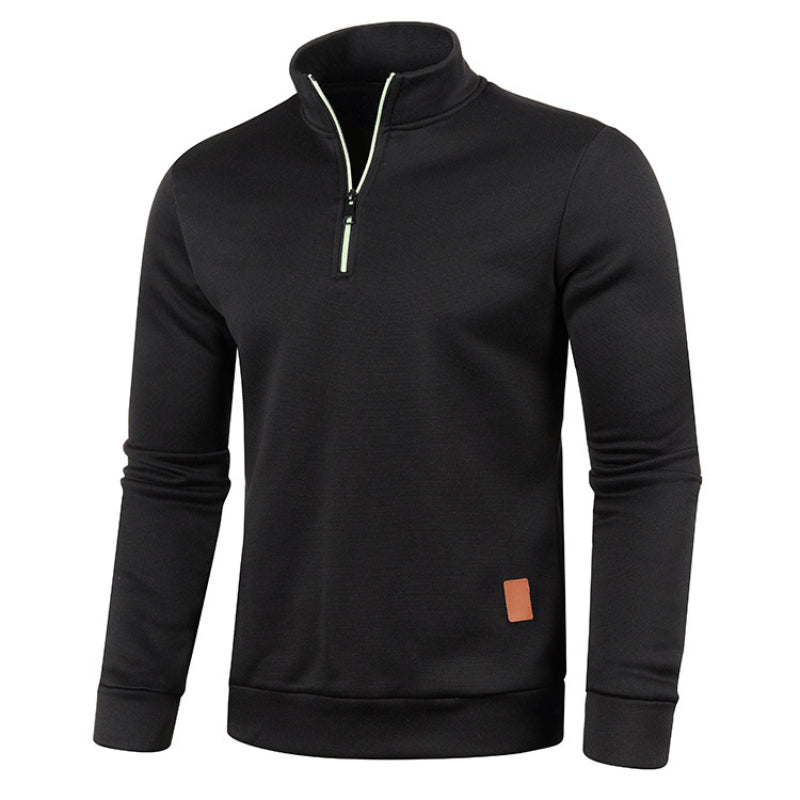 Dallarna - Varm stickad pullover med polokrage