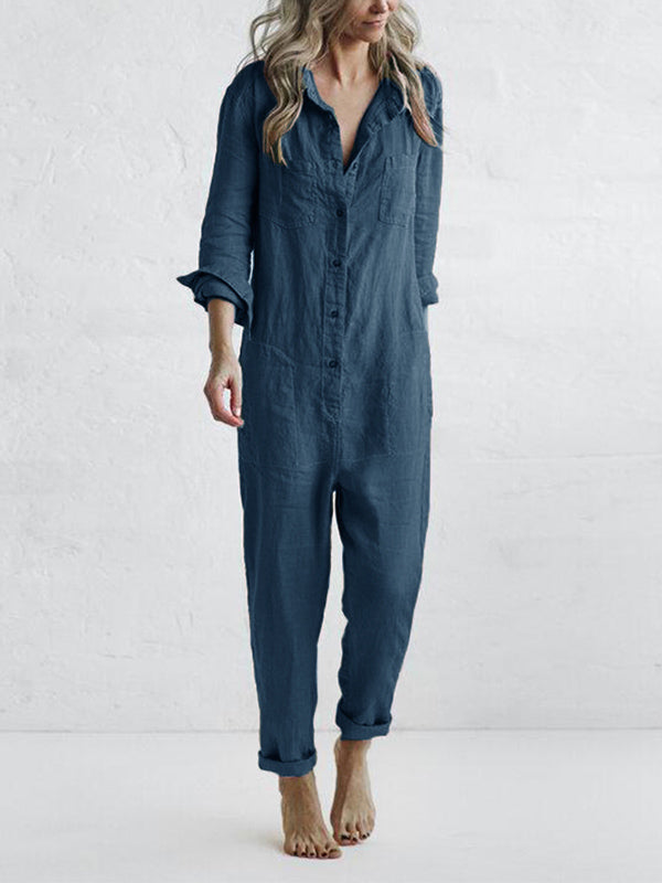 Olivia™ - Jumpsuit med förlängda ärmar.